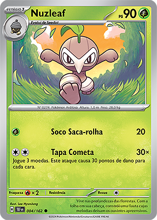 Nuzleaf (004/162) REV FOIL - Carta Avulsa Pokemon