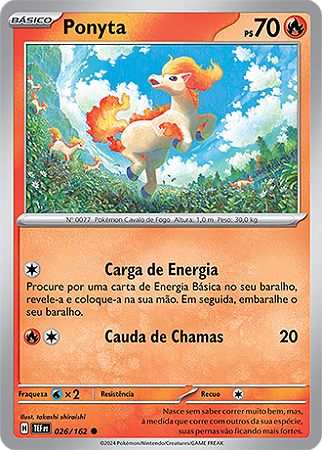 Ponyta (026/162) - Carta Avulsa Pokemon