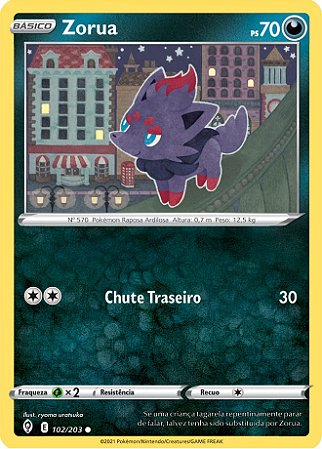Zorua (102/203) REV FOIL - Carta Avulsa Pokemon