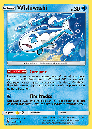 Wishiwashi (37/145) REV FOIL - Carta Avulsa Pokemon