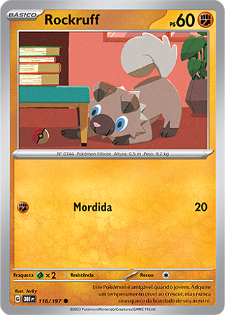 Rockruff (116/197) - Carta Avulsa Pokemon