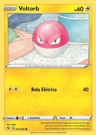 Voltorb (045/185) REV FOIL - Carta Avulsa Pokemon