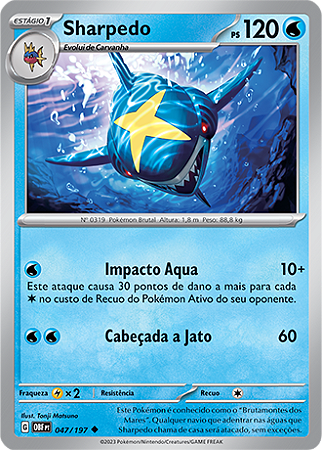 Sharpedo (047/197) - Carta Avulsa Pokemon