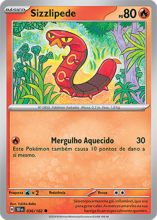 Sizzlipede (036/162) REV FOIL - Carta Avulsa Pokemon