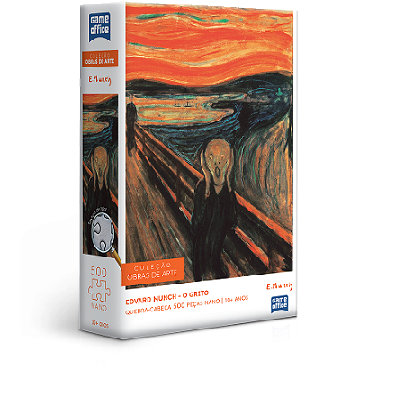 Quebra Cabeças Nano Coleção Obras de Arte - O Grito de Edvard Munch (500 Peças)