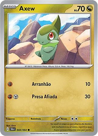 Axew (044/064) REV FOIL - Carta Avulsa Pokemon