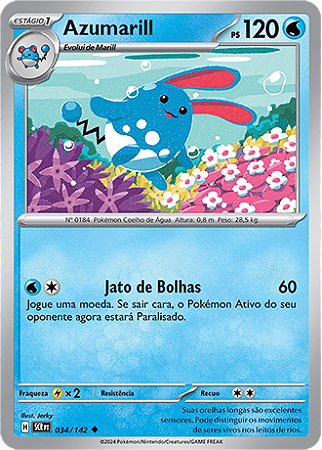 Azumarill (034/142) - Carta Avulsa Pokemon