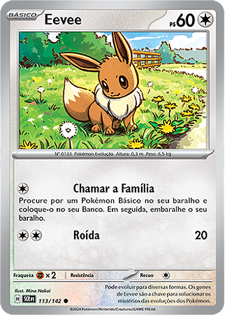 Eevee (113/142) REV FOIL - Carta Avulsa Pokemon