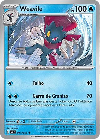 Weavile (014/064) REV FOIL - Carta Avulsa Pokemon