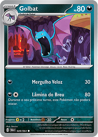 Golbat (028/064) REV FOIL - Carta Avulsa Pokemon