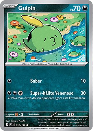 Gulpin (091/142) - Carta Avulsa Pokemon