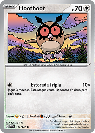 Hoothoot (114/142) - Carta Avulsa Pokemon