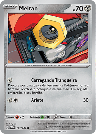 Meltan (103/142) REV FOIL - Carta Avulsa Pokemon