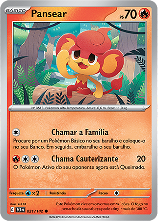 Pansear (021/142) - Carta Avulsa Pokemon