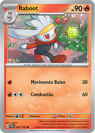 Raboot (027/142) - Carta Avulsa Pokemon