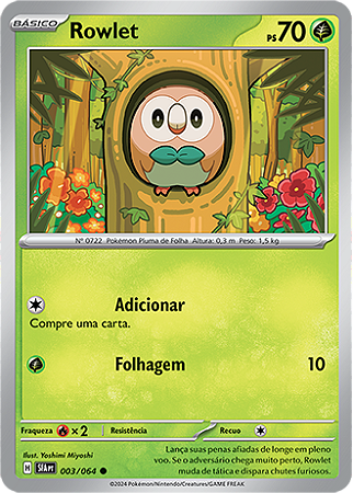 Rowlet (003/064) - Carta Avulsa Pokemon