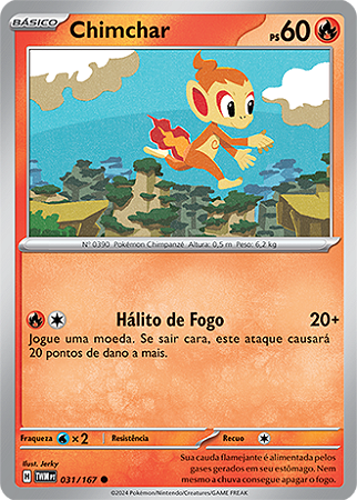 Chimchar (031/167) - Carta Avulsa Pokemon