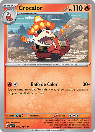 Crocalor (030/191) - Carta Avulsa Pokemon