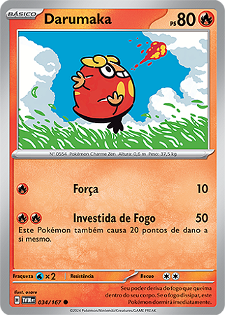 Darumaka (034/167) - Carta Avulsa Pokemon