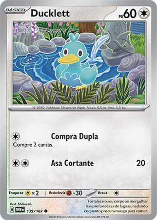 Ducklett (139/167) - Carta Avulsa Pokemon