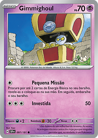 Gimmighoul (097/191) - Carta Avulsa Pokemon