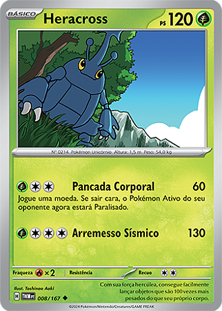 Heracross (008/167) - Carta Avulsa Pokemon