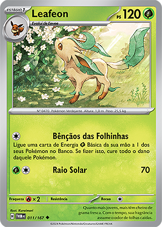 Leafeon (011/167) - Carta Avulsa Pokemon