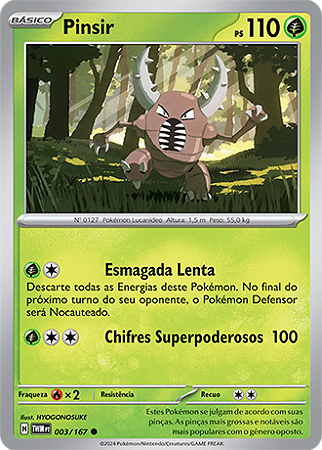 Pinsir (003/167) - Carta Avulsa Pokemon
