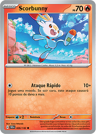 Scorbunny (026/142) REV FOIL - Carta Avulsa Pokemon