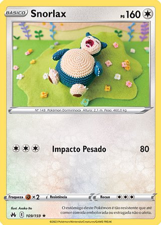 Snorlax (109/159) - Carta Avulsa Pokemon