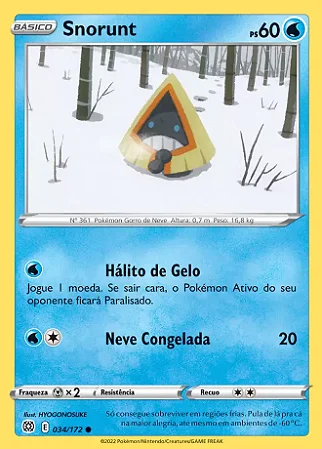 Snorunt (34/172) - Carta Avulsa Pokemon