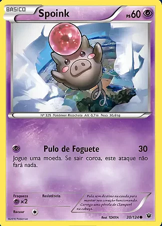 Spoink (30/124) - Carta Avulsa Pokemon