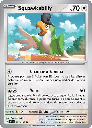 Squawkabilly (162/198) REV FOIL - Carta Avulsa Pokemon