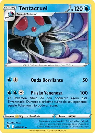 Tentacruel (27/203) - Carta Avulsa Pokemon