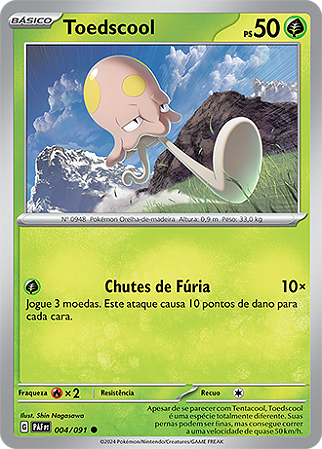 Toedscool (004/091) - Carta Avulsa Pokemon