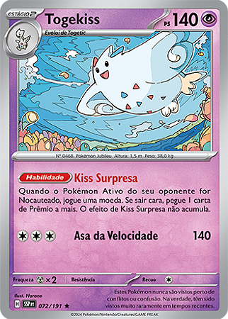 Togekiss (072/191) FOIL - Carta Avulsa Pokemon