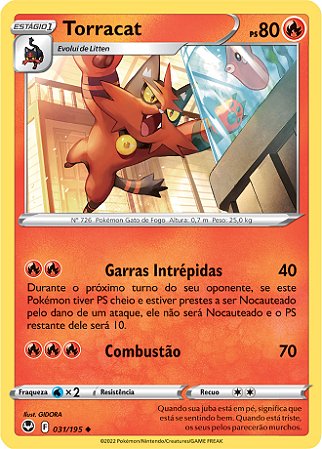 Torracat (031/195) - Carta Avulsa Pokemon