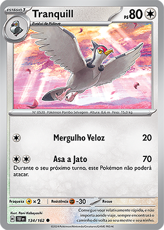 Tranquill (134/162) - Carta Avulsa Pokemon