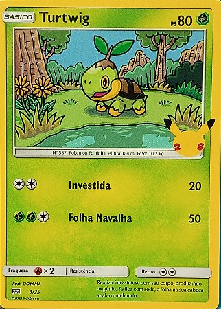 Turtwig (4/25) - Carta Avulsa Pokemon