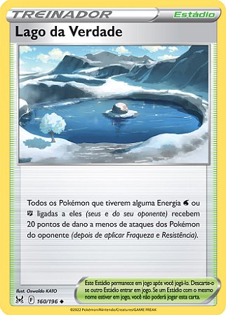 Lago da Verdade / Lake Acuity (160/196) - Carta Avulsa Pokemon