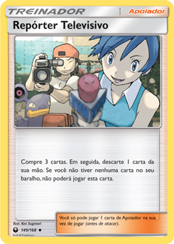 Repórter Televisivo / TV Reporter (149/168) - Carta Avulsa Pokemon