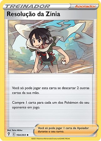 Resolução da Zínia / Zinnia's Resolve (164/203) - Carta Avulsa Pokemon
