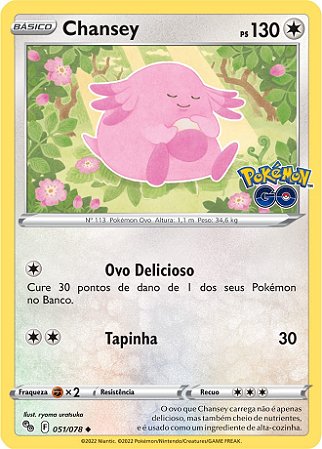Chansey (051/078) - Carta Avulsa Pokemon