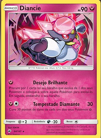 Diancie (94/147) REV FOIL - Carta Avulsa Pokemon