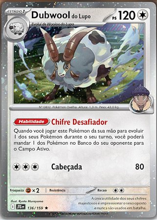 Dubwool do Lupo / Hop's Dubwool (136/159) Shattered Holo - Carta Avulsa Pokemon