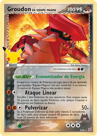 Groudon da Equipe Magma [9/95] (011/25) - Carta Avulsa Pokemon