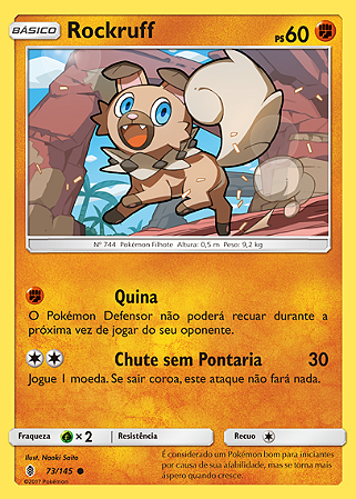 Rockruff (73/145) REV FOIL - Carta Avulsa Pokemon