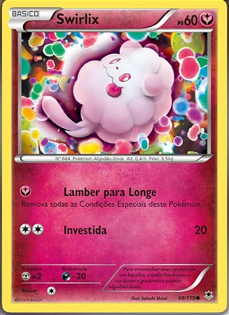 Swirlix (68/119)  - Carta Avulsa Pokemon
