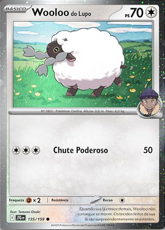 Wooloo do Lupo / Hop's Wooloo (135/159) FOIL - Carta Avulsa Pokemon