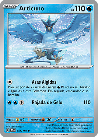 Articuno (032/159) - Carta Avulsa Pokemon